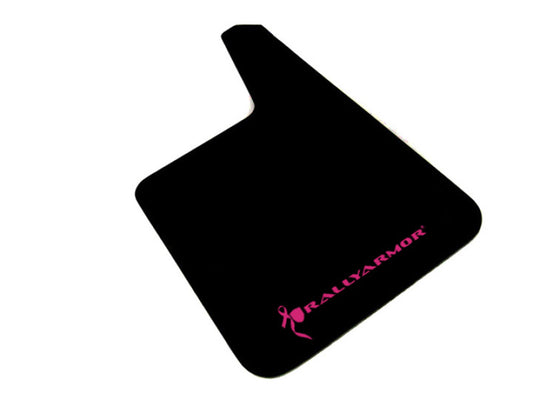 Rally Armor Basic Mud Flaps - Universal - Black/Red Logo - #MF20-BAS-RD