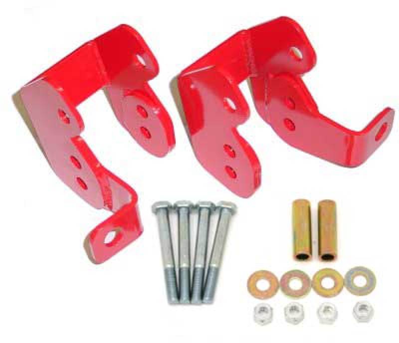 BMR 1982-2002 3rd Gen F-Body Bolt-On Control Arm Relocation Brackets - Red