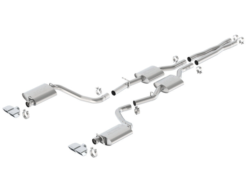 Borla 140627 15-16 Dodge Challenger R/T 5.7L Dual Rectangle Angle Cut Dual Split Rear Exit S-Type Exhaust - #140627