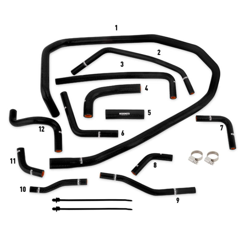 Mishimoto 2015 Subaru WRX Black Silicone Radiator Coolant Ancillary Hoses Kit - #MMHOSE-WRX-15ANCBK