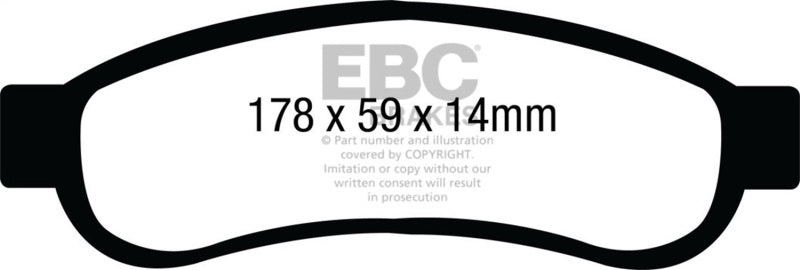 EBC 08-10 Ford F250 (inc Super Duty) 5.4 (2WD) Extra Duty Rear Brake Pads ED91893