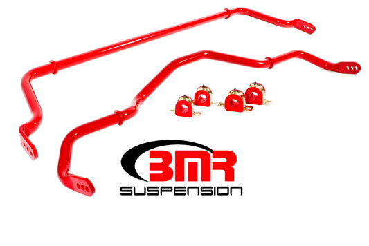BMR 16-24 6th Gen Camaro Front & Rear Sway Bar Kit w/ Bushings - Red