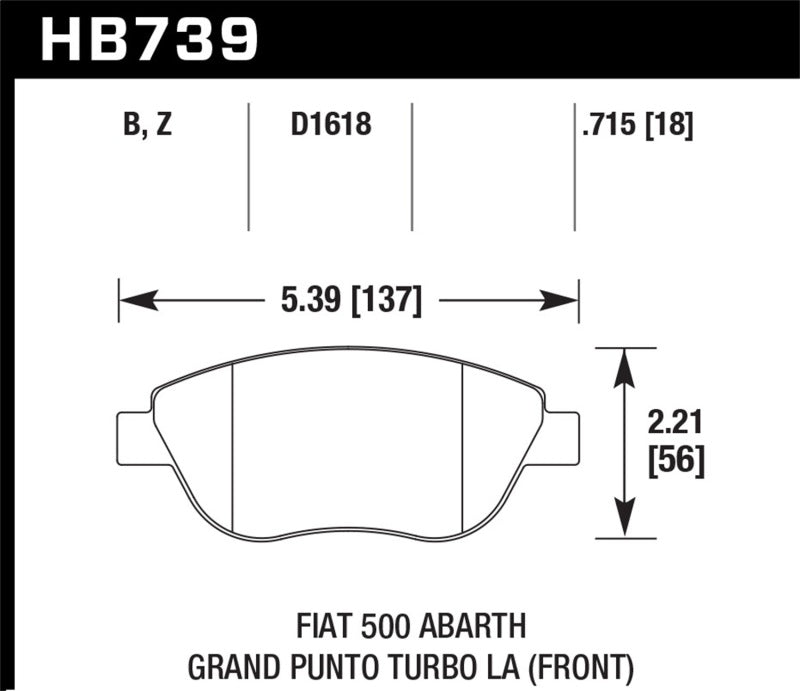 Hawk Performance HB739B.715 HPS 5.0 Street Brake Pads