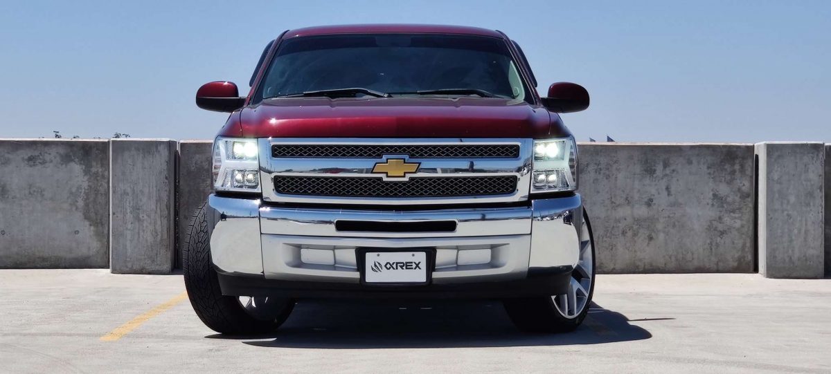 AlphaRex 880209 07-13 Chevrolet 1500 HD NOVA LED Projector Headlights Plank Style Matte Black with Activation Light/Sequential Signal