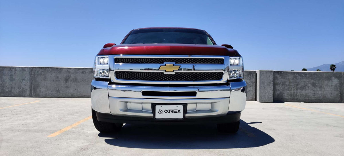 AlphaRex 880207 07-13 Chevrolet 1500 HD NOVA LED Projector Headlights Plank Style Chrome with Activation Light/Sequential Signal