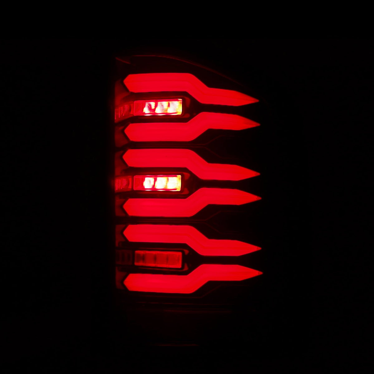AlphaRex 620000 07-14 Chevrolet Silverado 1500/2500 HD/3500 HD Luxx-Series LED Tail Lights Black/Red