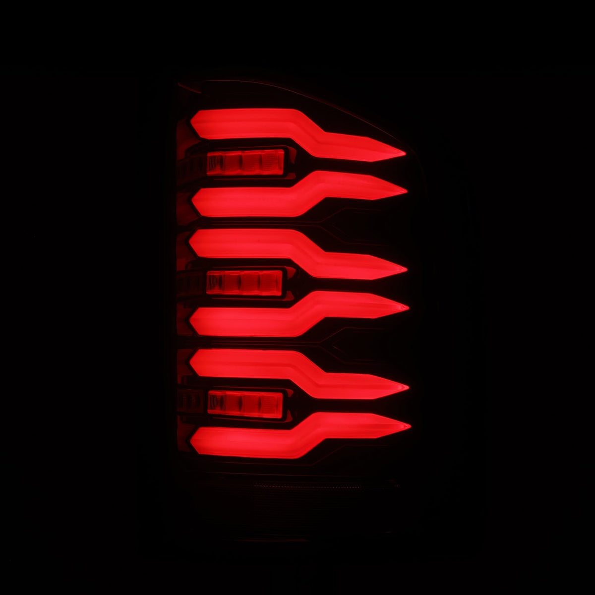 AlphaRex 620000 07-14 Chevrolet Silverado 1500/2500 HD/3500 HD Luxx-Series LED Tail Lights Black/Red