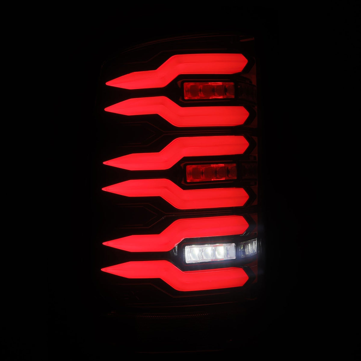 AlphaRex 630080 07-13 GMC Sierra 1500/07-14 2500/3500 HD (No Classic/Dually) Luxx-Series LED Tail Lghts Black Red