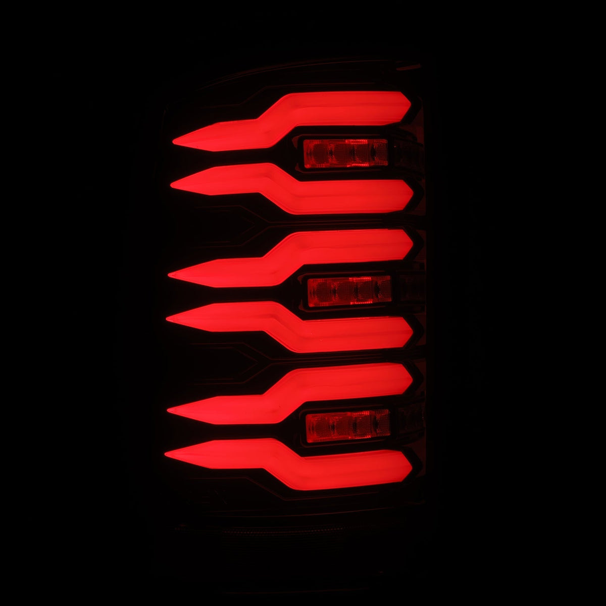AlphaRex 630080 07-13 GMC Sierra 1500/07-14 2500/3500 HD (No Classic/Dually) Luxx-Series LED Tail Lghts Black Red