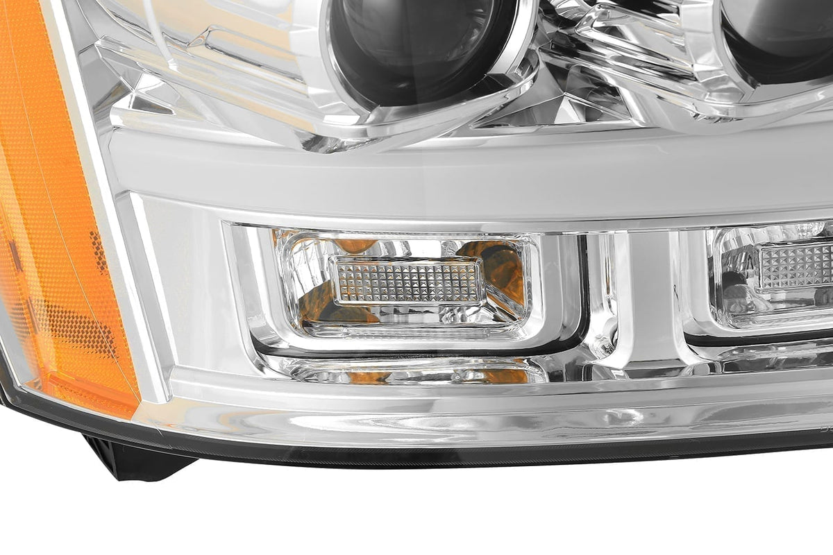 AlphaRex 880298 07-14 Chevrolet Tahoe PRO-Series Projector Headlights Chrome with Activation Light/Sequential Signal/DRL
