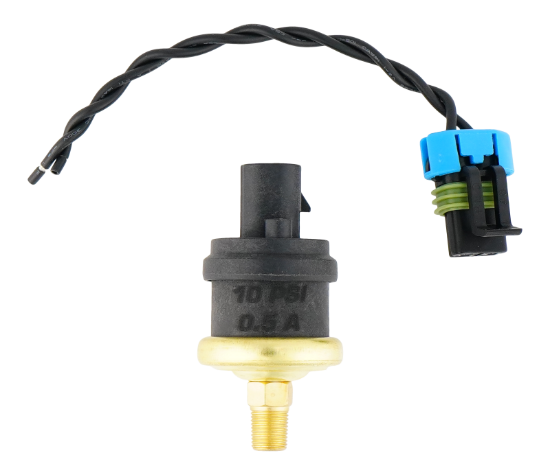 DeatschWerks 10psi 1/8th NPT Adjustable (8-12PSI) Hobbs Switch with Pigtail (0.5A)