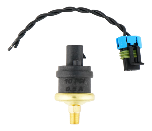 DeatschWerks 10psi 1/8th NPT Adjustable (8-12PSI) Hobbs Switch with Pigtail (0.5A)