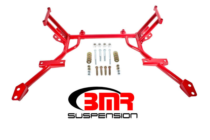 BMR 05-10 S197 Mustang K-Member with No Motor Mounts and STD. Rack Mounts - Red