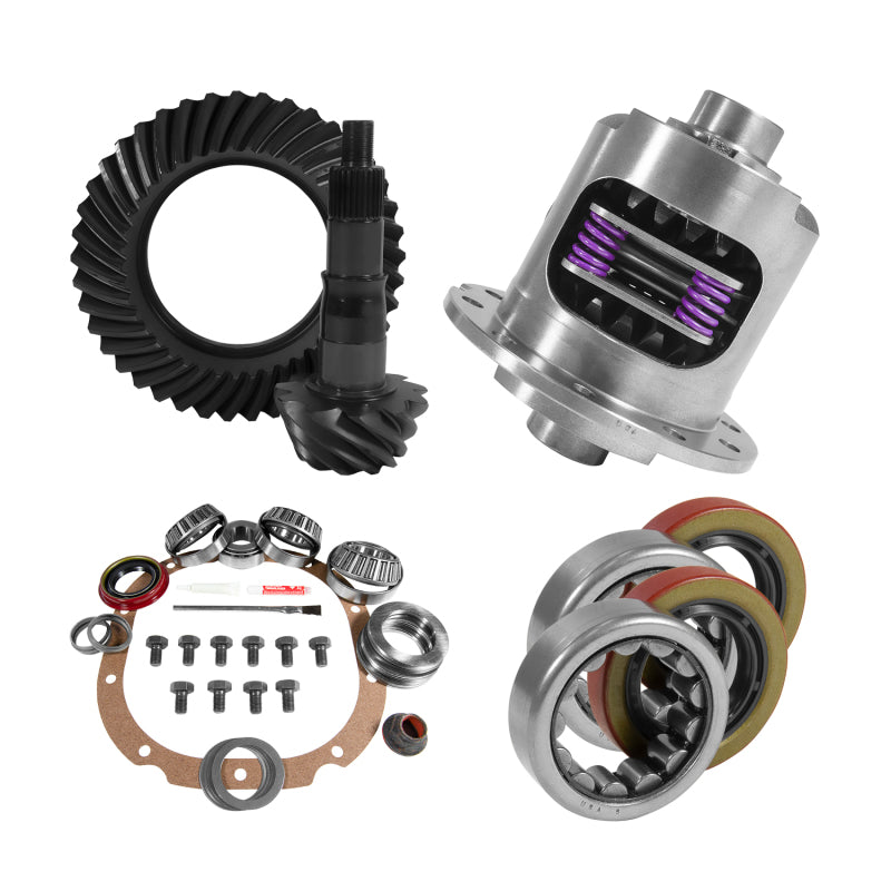 Yukon Gear & Axle YGK2222 8.8in for Ford 3.55 Rear Ring & Pinion Install Kit 28 Spline Positraction 2.25in Axle Bearings