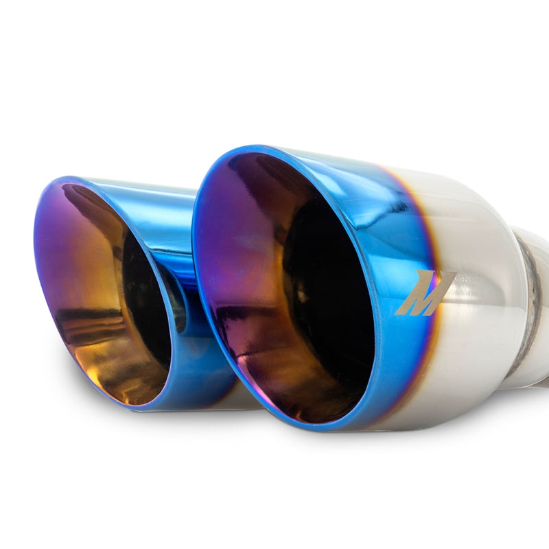 Mishimoto Dual Offset Tips 2.5in Inlet 3in Outlet Slash Cut - Burnt - #MMEXH-TIP-FSTBT