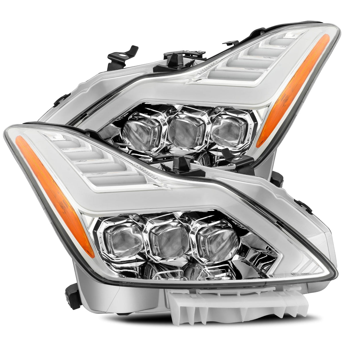 AlphaRex 881984 08-13 Infiniti G37 NOVA LED Projector Headlights Chrome with Activation Light/Sequential Signal/DRL