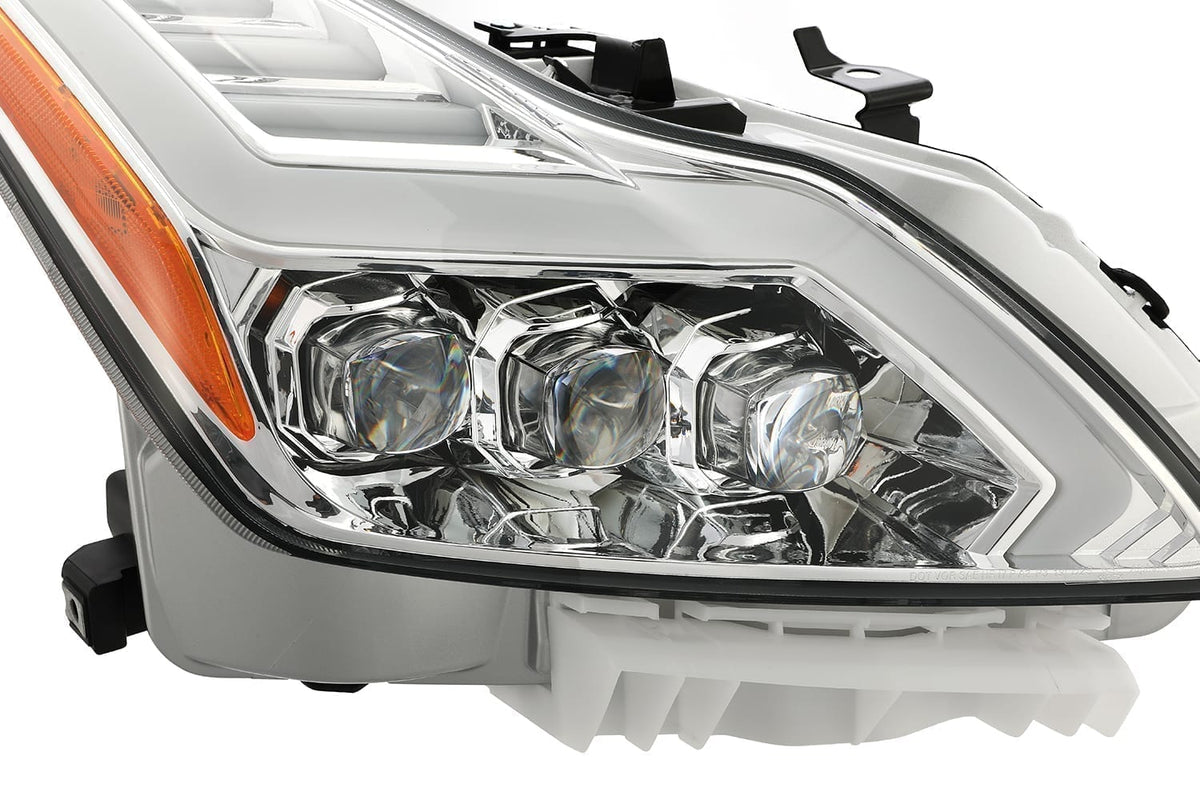 AlphaRex 881984 08-13 Infiniti G37 NOVA LED Projector Headlights Chrome with Activation Light/Sequential Signal/DRL