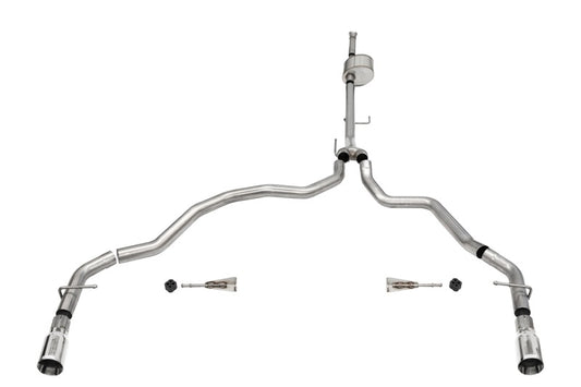Corsa 2021-2025 Ford F-150 SuperCab/6.5in Bed 5.0L V8 Xtreme Cat-Back Dual Rear Exit-Polished