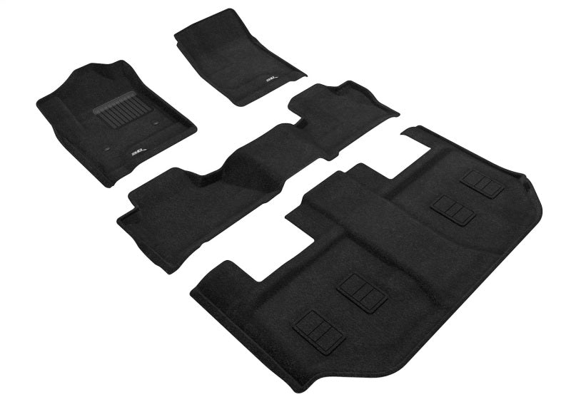 3D MAXpider Elegant Front, Rear & 3rd Row Floor Mats for 2015-2020 Chevrolet Suburban