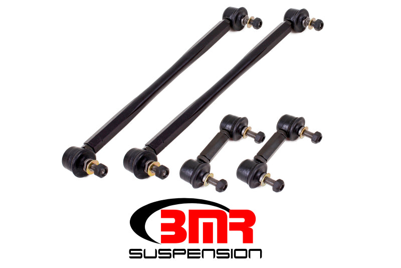 BMR 2010-2011 5th Gen Camaro Front and Rear Sway Bar End Link Kit - Black