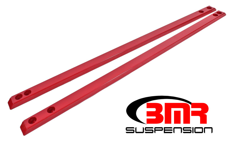 BMR 2015-2023 S550 Mustang Super Low Profile Chassis Jacking Rails - Red