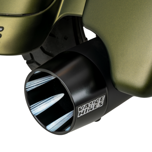 Vance & Hines 46792 Blackbird 450 Slip-Ons Black Contrast for 2017-2026 Harley-Davidson Touring