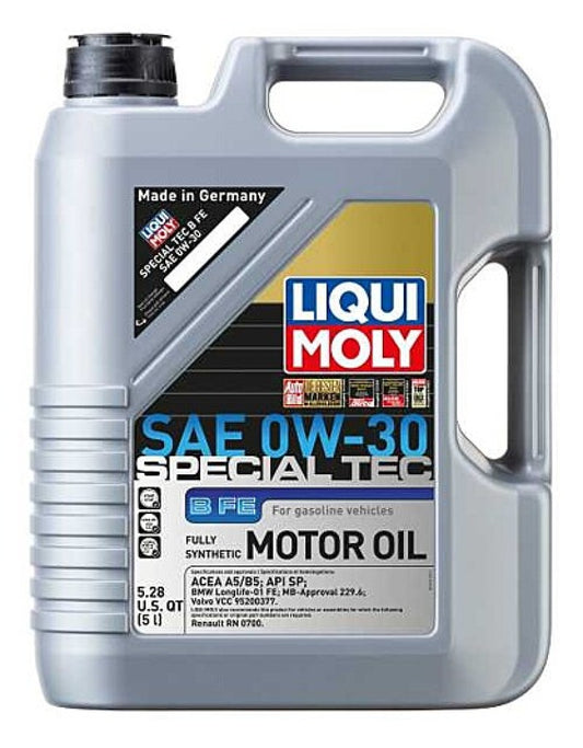 LIQUI MOLY 5L Special Tec B FE Motor Oil SAE 0W-30 (22261) - Pack of 4