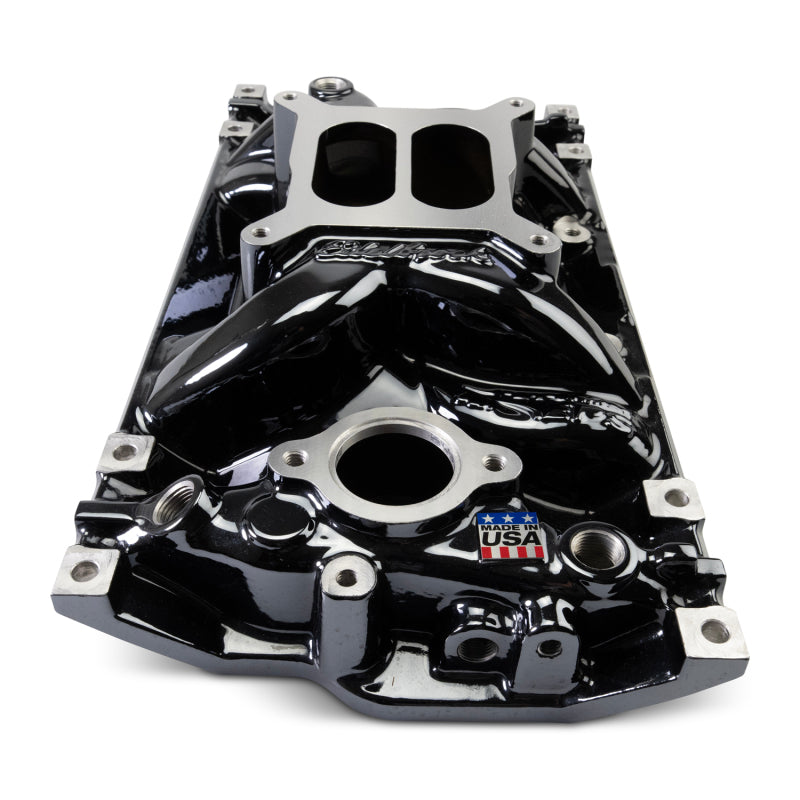 Edelbrock 2716-BP Chevrolet Vortec Small Block Performance EPS Manifold - Black Plasma Finish