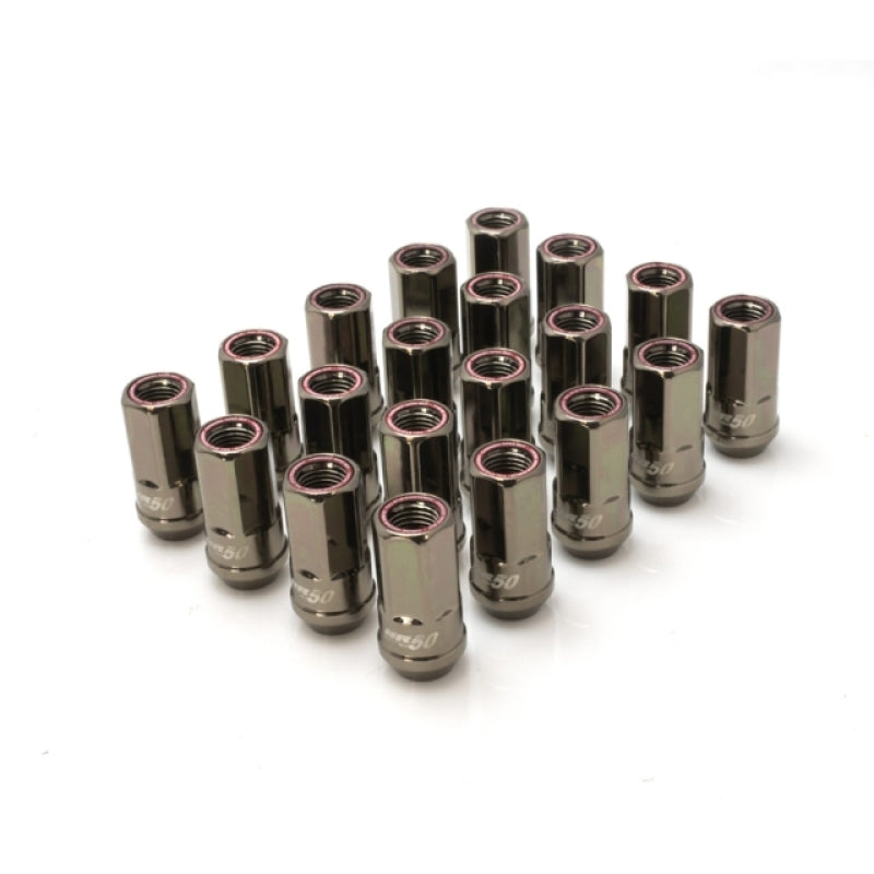 Wheel Mate HR5007TR Muteki HR50 Open End Lug Nuts Titanium Chrome with Red Ring M14x1.50