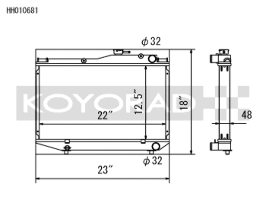 Koyo HH010681 for 84-87 Toyota Corolla GT-S 1.6L 4AGE AE86 Radiator