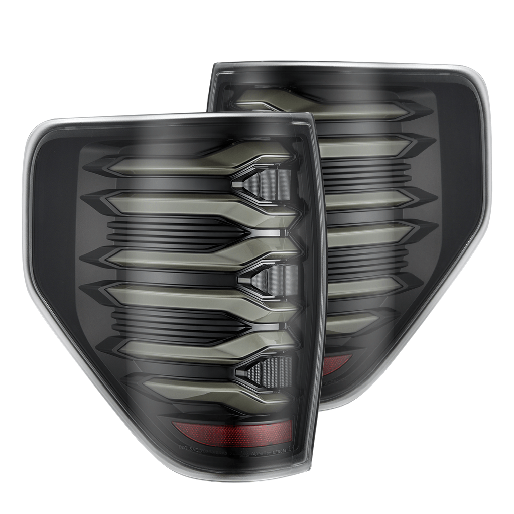 AlphaRex 653080 09-14 Ford F150 LUXX LED Taillights - AlphaBlack Housing
