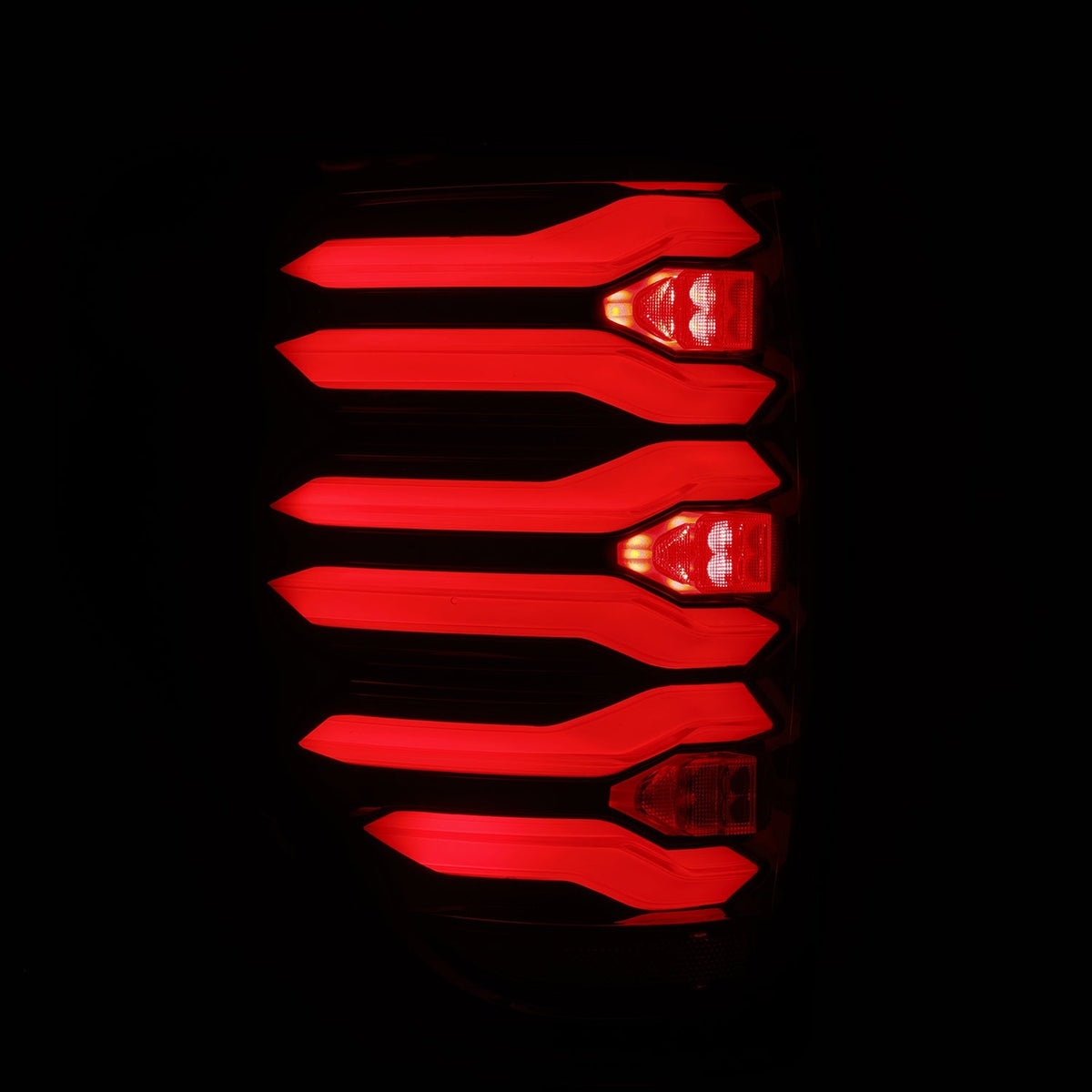 AlphaRex 653090 09-14 Ford F150 LUXX LED Taillights - Black/Red Housing