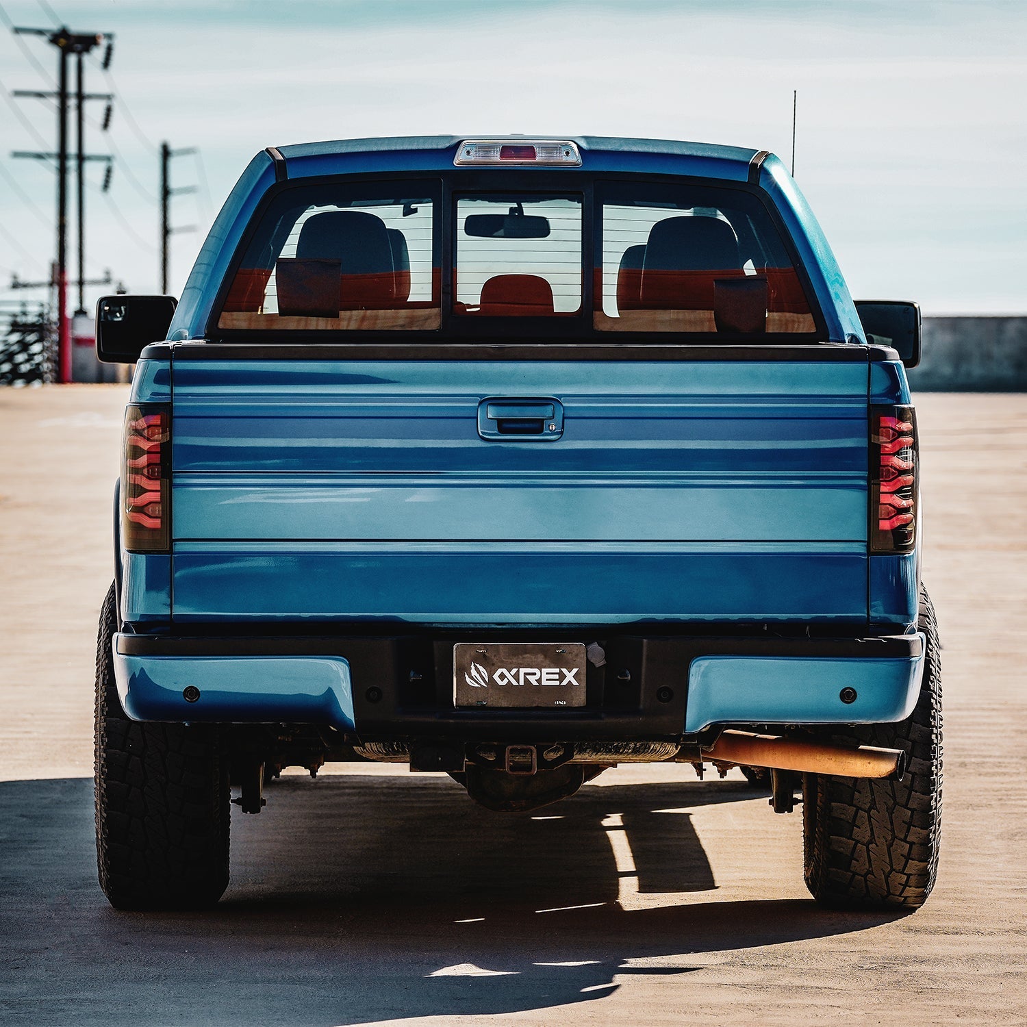 AlphaRex 653090 09-14 Ford F150 LUXX LED Taillights - Black/Red Housing