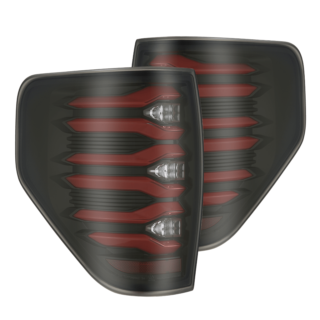 AlphaRex 653090 09-14 Ford F150 LUXX LED Taillights - Black/Red Housing