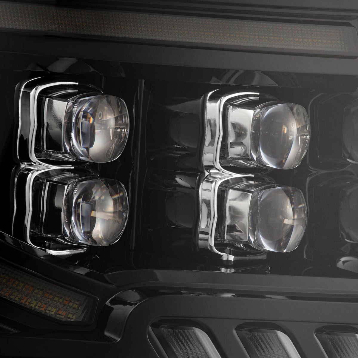 AlphaRex 880093 09-14 Ford F150 NOVA-Series LED Projector Headlights Alpha Black w/Activation Light & Sequential Signal /Switchback DBL