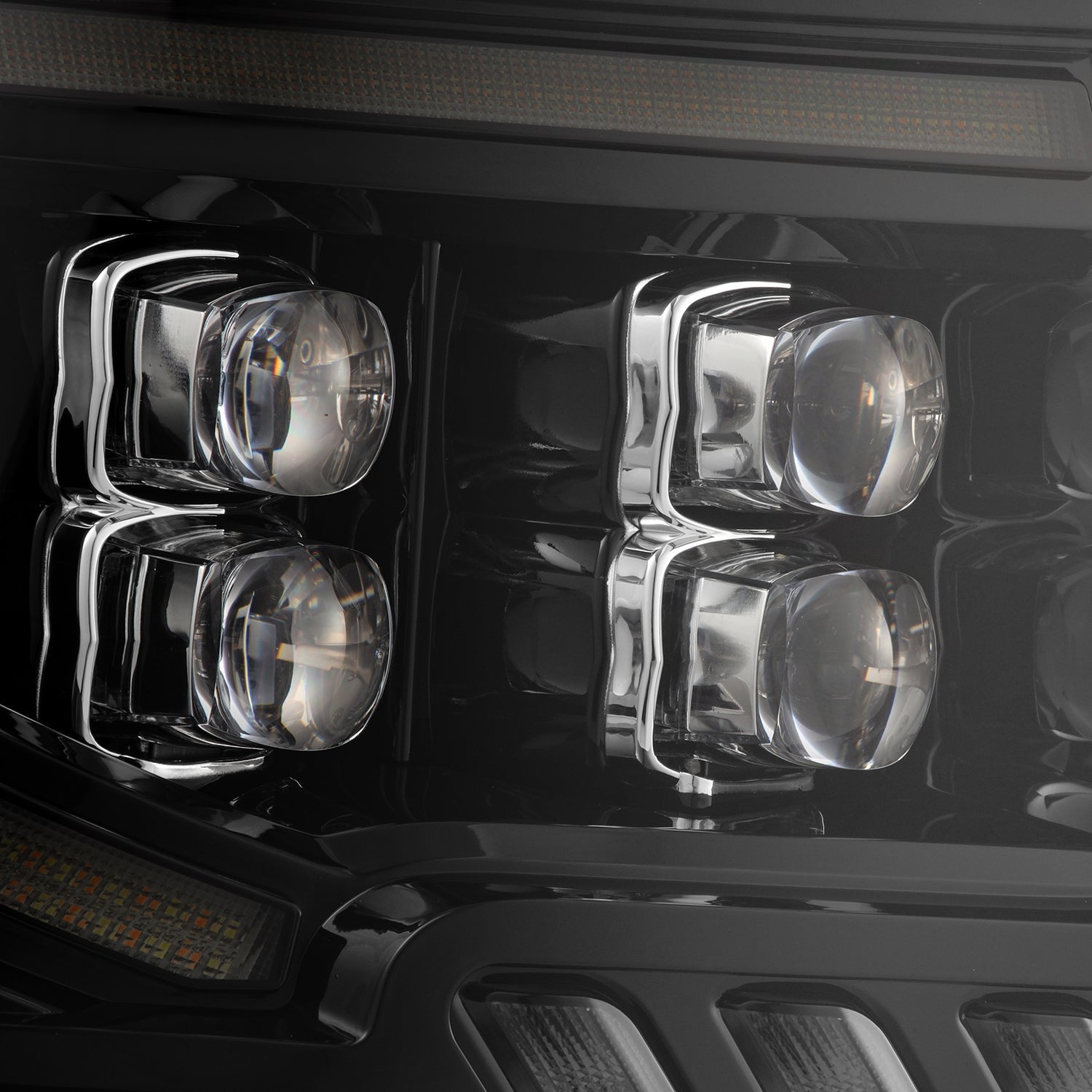 AlphaRex 880093 09-14 Ford F150 NOVA-Series LED Projector Headlights Alpha Black w/Activation Light & Sequential Signal /Switchback DBL