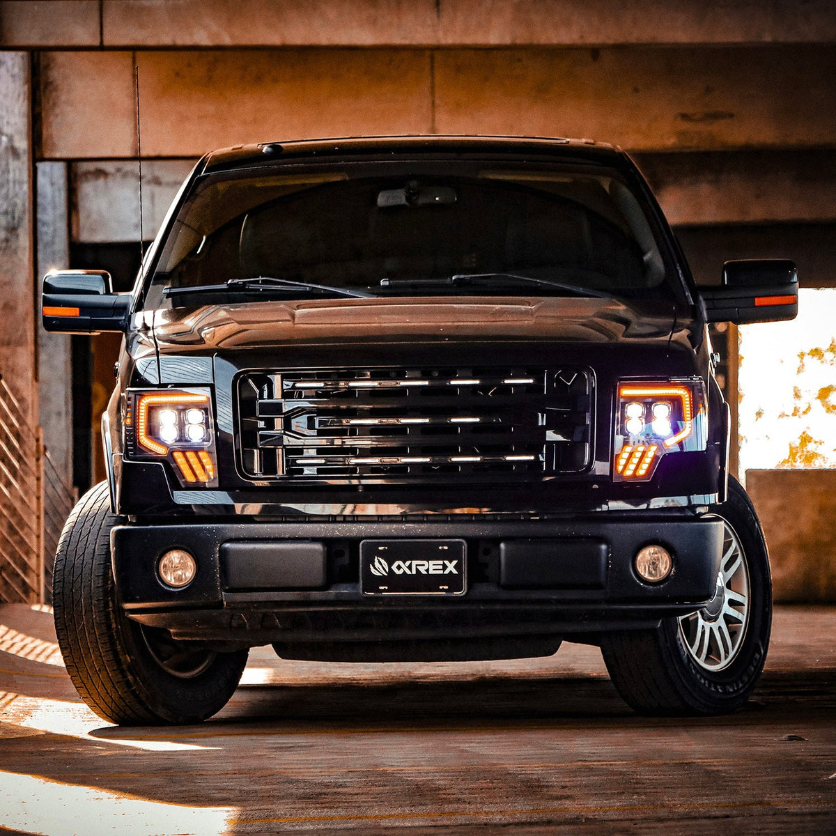 AlphaRex 880095 09-14 Ford F150 NOVA-Series LED Projector Headlights Black with Activation Light & Sequential Signal /Switchback DBL