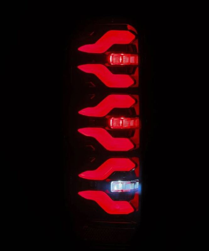 AlphaRex 658007 87-96 Ford Bronco/F-150 Luxx-Series LED Tail Lights - Black Red