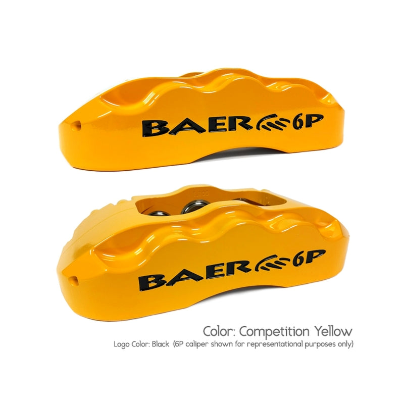 Baer Brakes 70 Ford Fairlane 11in SS4 Int Hub Front SDZ Brake Kit - Comp Yellow — Fits 1970-73 Ford Mustang, 70 Fairlane, 70 Falcon, 70-74 Maverick…