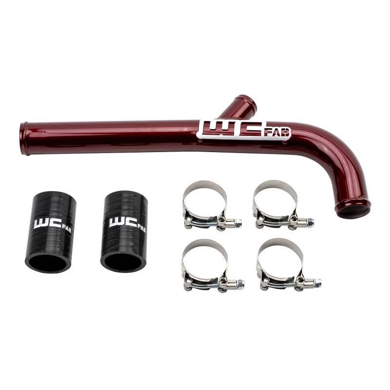 Wehrli Custom Fabrication WCF100867-GB Upper Coolant Pipe with Dual Radiator Gloss Black for 2013-2015 Ram 2500 / 3500 6.7L Cummins