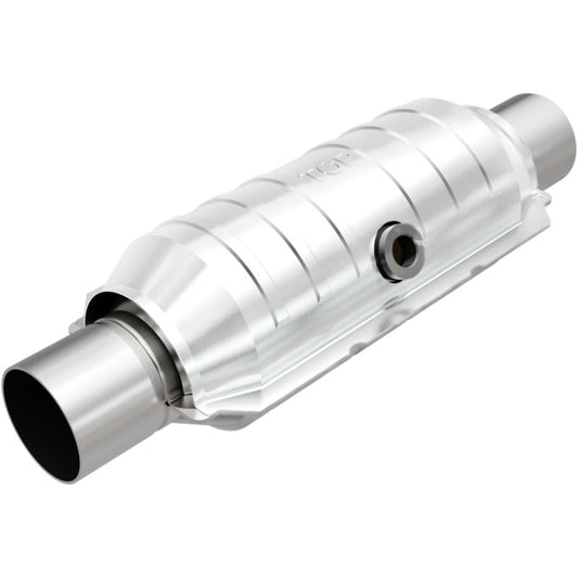 MagnaFlow 51355 Conv Univ 2.25in Inlet/Outlet Center/Center Round 11in Body L x 5.125in W x 15in Overall L - #51355