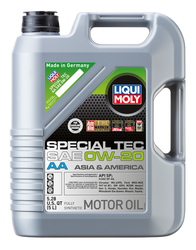 LIQUI MOLY 5L Special Tec AA Motor Oil SAE 0W-20 (2208) - Pack of 4