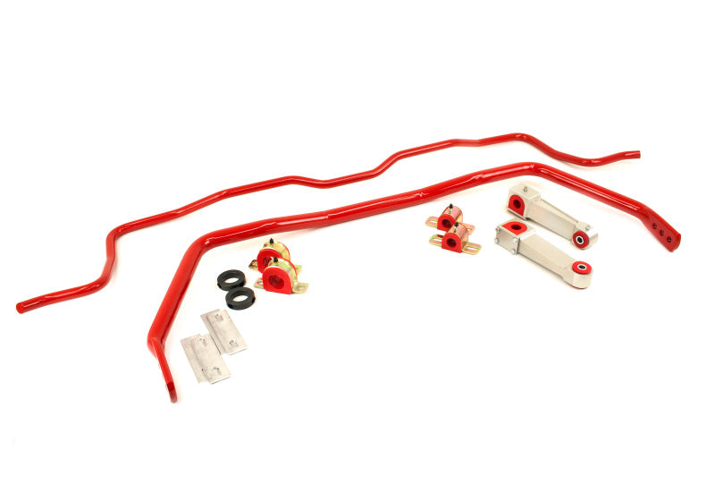 UMI Performance 101213-R Front and Rear Sway Bar Red for 2005-2014 Ford Mustang