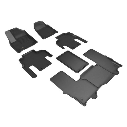 3D MAXpider Kagu Front, Rear & 3rd Row Floor Mats for 2022-2024 Jeep Wagoneer (7 Seat)