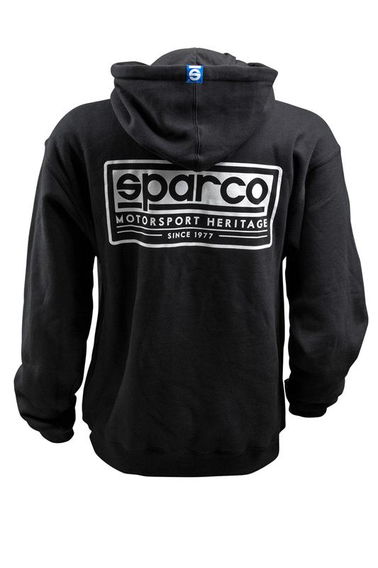Sparco Sweatshirt Hooded Heritage Blk Large