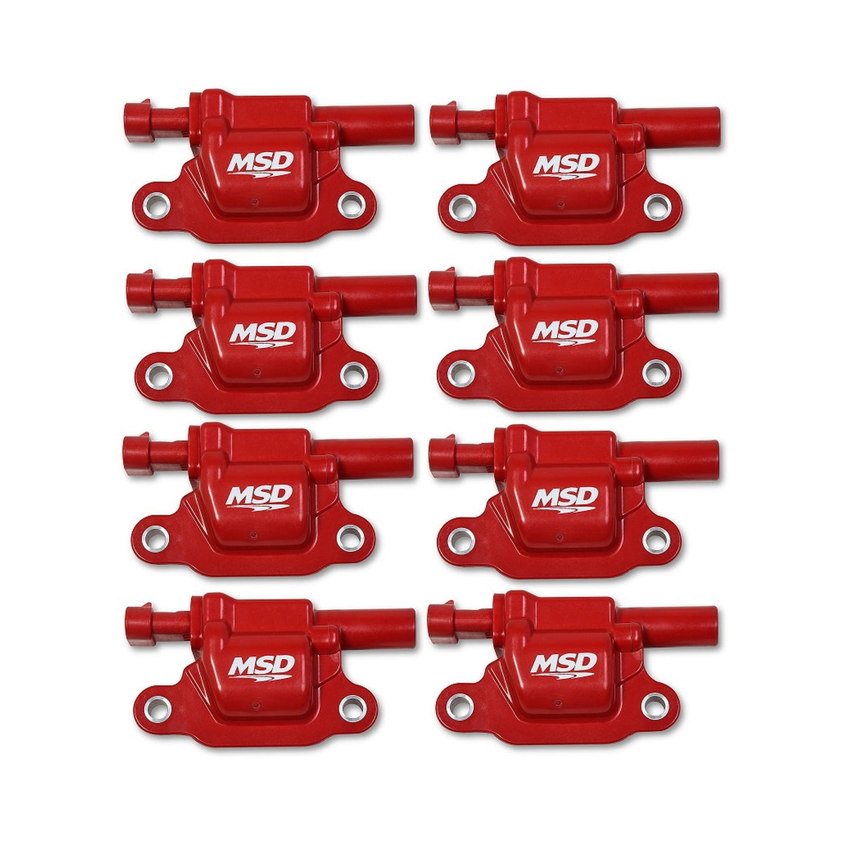MSD 82668 Coil - Blaster Series - Gen V GDI Engine - Red - 8-Pack - Square
