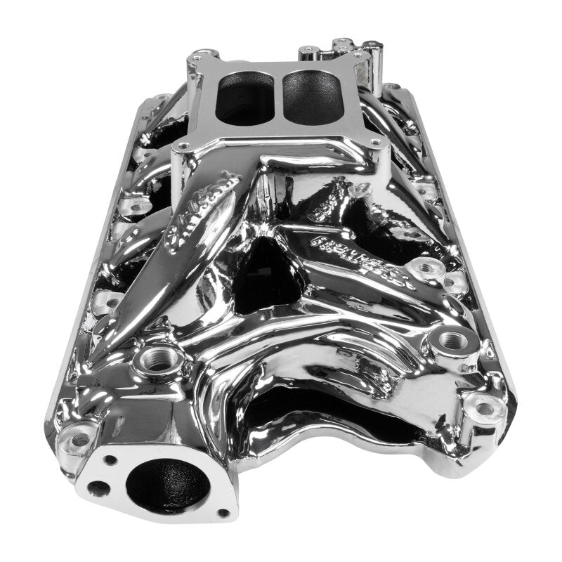 Edelbrock 7581-CP RPM Air-Gap Small Block Ford 351W Intake Manifold - Chrome Plasma Finish