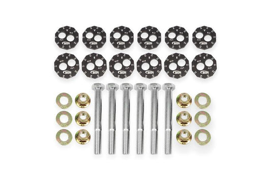 BMR 97-13 Chevrolet Corvette C5 Front & Rear Lower Control Arms Camber Bolt Kit - Black Anodized