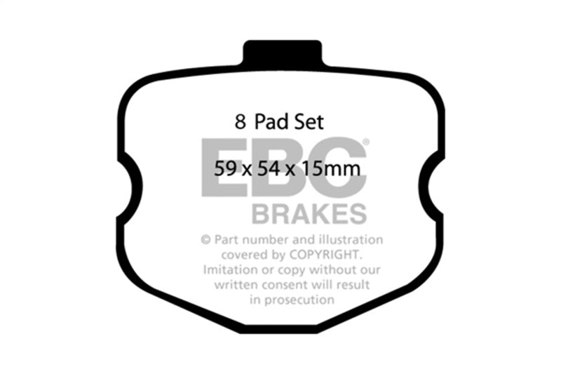 EBC 06-08 Chevrolet Corvette (C6) 7.0 (Z06) Redstuff Rear Brake Pads DP31771/2C