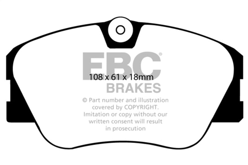 EBC 86-93 Mercedes-Benz 190/190E 2.3 16v Greenstuff Front Brake Pads DP2577
